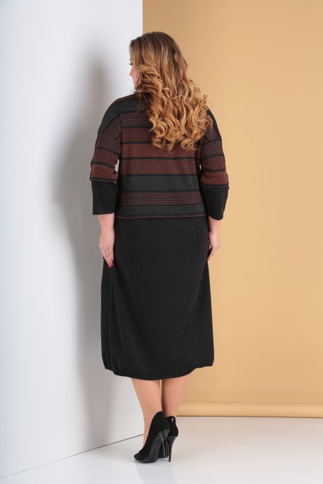Вечернее платье Moda-Versal П-2231 черный+красный размер 52-58 #3