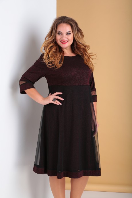Вечернее платье Moda-Versal 2115 вишневый размер 50-56 #3