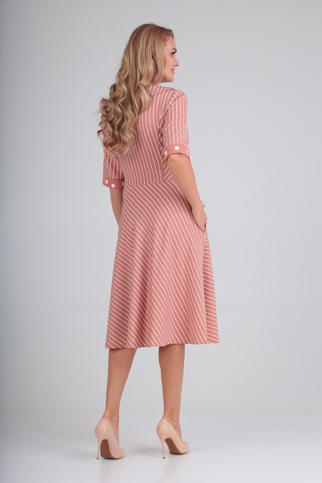 Платье Moda-Versal 2187 розовый (полоска) размер 44-52 #3