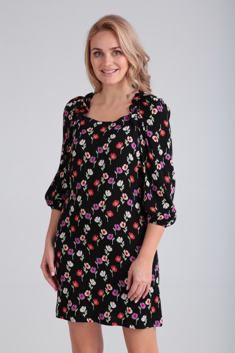 Платье Moda-Versal 2262 цветы черный размер 42-48 #8