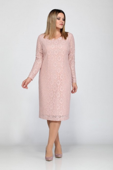 Вечернее платье Lady Secret 3562 розовое кружево размер 52-56 #1