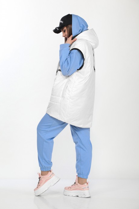 Спортивный костюм Lady Secret 4002 3-ка белый+голубой. размер 52-56 #4