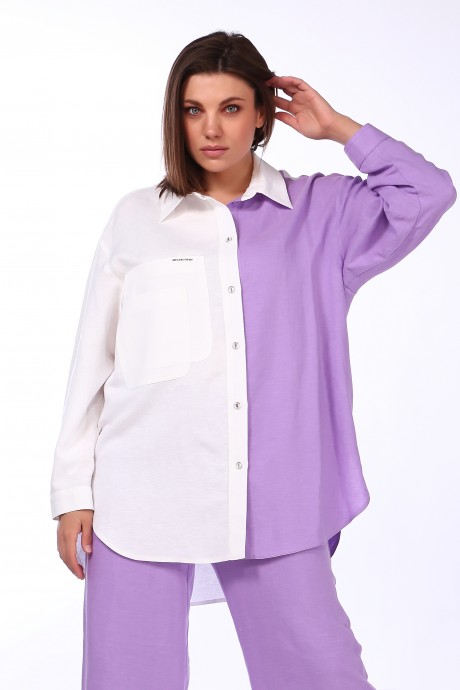 Рубашка Lady Secret 081 белый/лаванда размер 52-58 #3