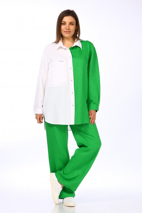 Рубашка Lady Secret 081 белый/зеленый размер 52-58 #2