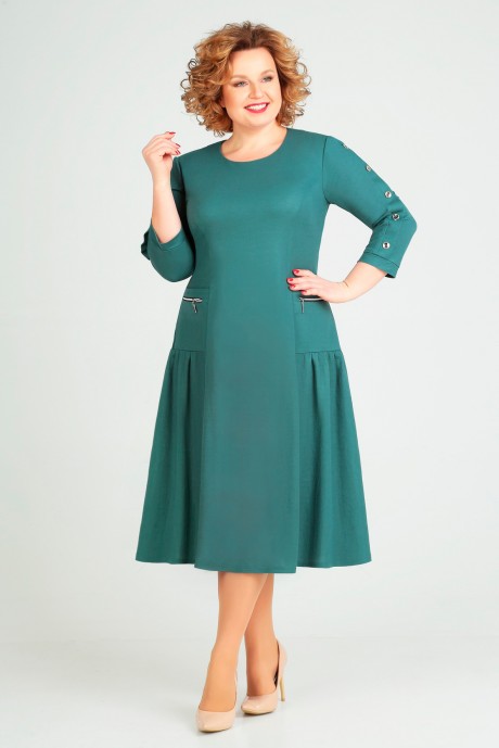 Платье Асолия 2464 зеленый размер 52-56 #1