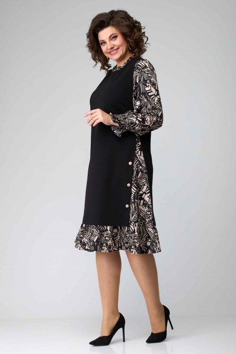 Платье Асолия 2609 черный/бежевый размер 50-54 #3