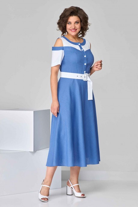 Платье Асолия 2622 голубой размер 48-52 #3