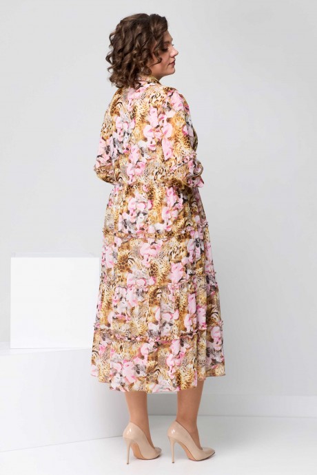 Платье Асолия 2664 бежево-розовый размер 52-56 #5