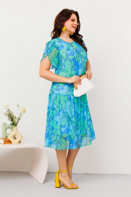 Платье Асолия 2670/1 салатово-голубой размер 52-56 #2