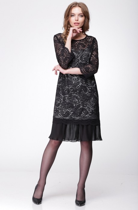 Вечернее платье Ладис Лайн 886 черный/серебро размер 44-50 #1