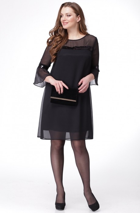 Вечернее платье Ладис Лайн 885 черный размер 46-50 #2