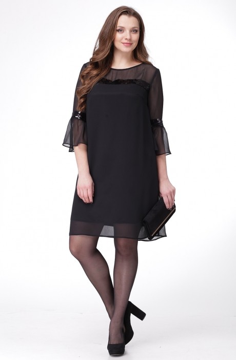 Вечернее платье Ладис Лайн 885 черный размер 46-50 #3