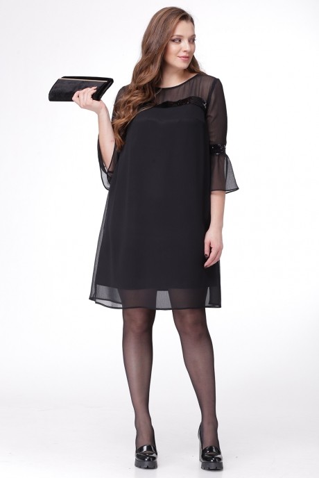 Вечернее платье Ладис Лайн 885 черный размер 46-50 #4