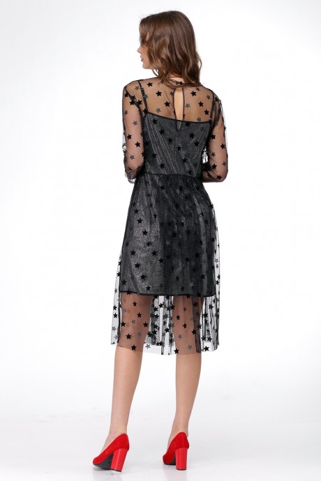 Вечернее платье Ладис Лайн 1029 серебристо-черный размер 44-48 #4
