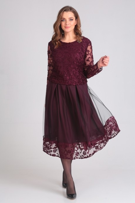 Вечернее платье Ладис Лайн 1038 ежевика размер 52-56 #1