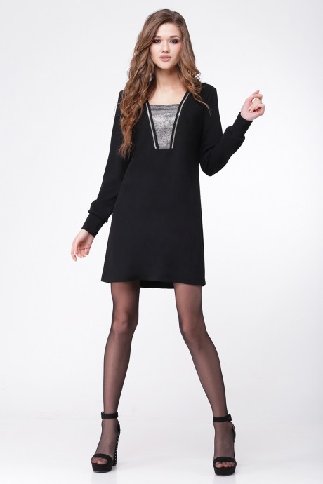 Вечернее платье Ладис Лайн 1040 черный размер 44-48 #1
