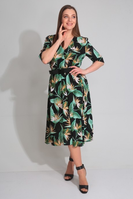 Платье Ладис Лайн 1072 черно-зеленый размер 50-54 #2
