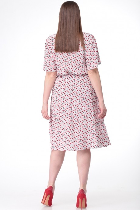 Платье Ладис Лайн 1086 бело-красный принт размер 48-52 #3