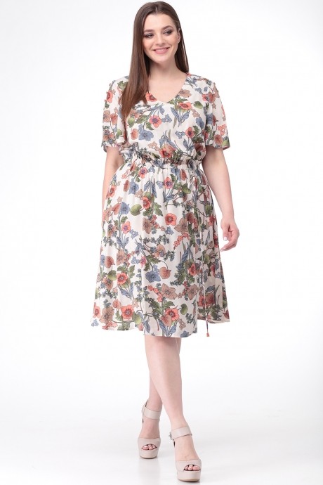 Платье Ладис Лайн 1086 цветочный принт размер 48-52 #2