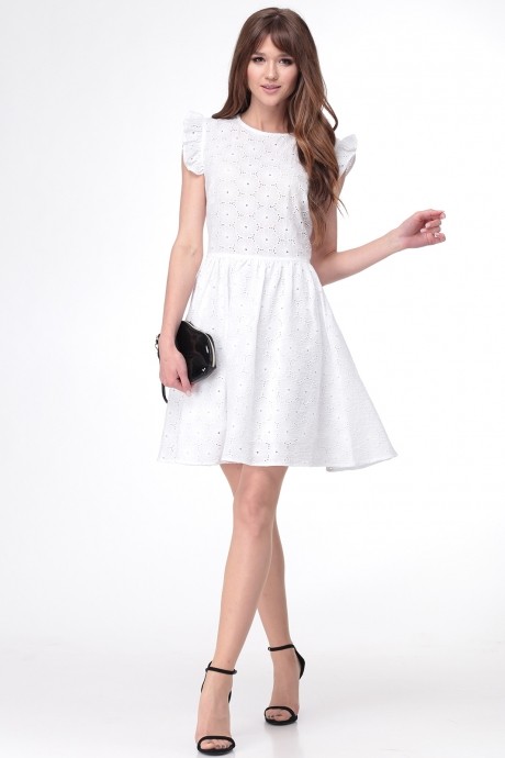 Платье Ладис Лайн 1093 белый размер 44-48 #4