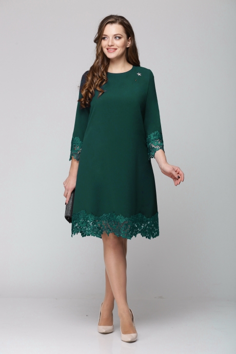 Вечернее платье Ладис Лайн 1165 изумруд размер 52-58 #1