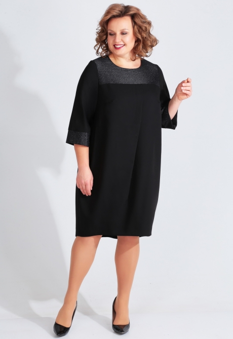 Вечернее платье Ладис Лайн 1157 черный размер 54-58 #1