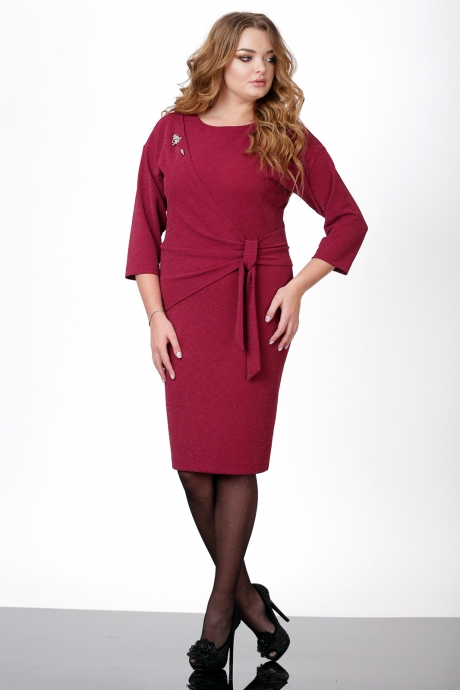 Вечернее платье Ладис Лайн 1163 бордо размер 50-58 #1