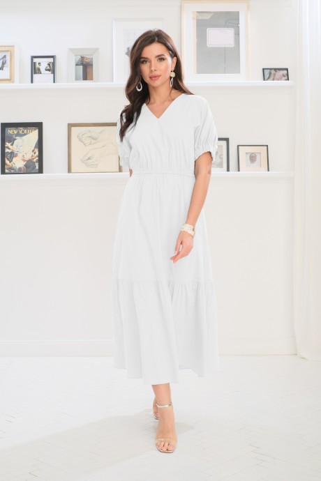 Платье Ладис Лайн 1209 белый размер 44-54 #1