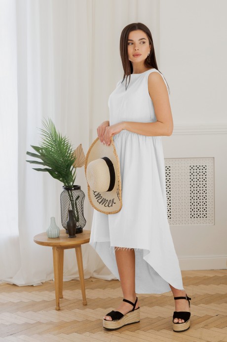 Платье Ладис Лайн 1347 белый размер 44-54 #1