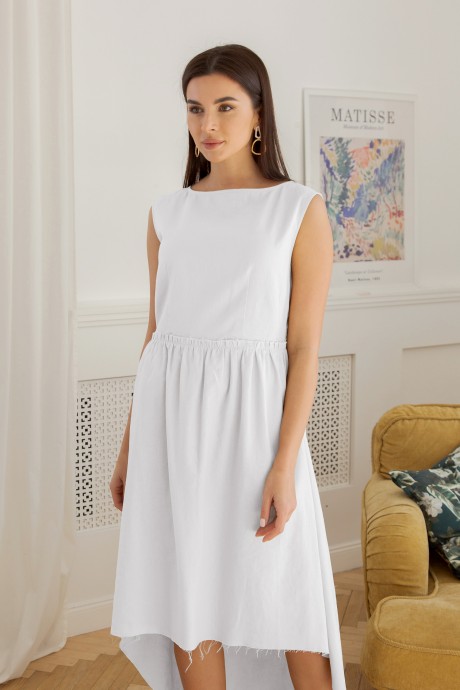 Платье Ладис Лайн 1347 белый размер 44-54 #2