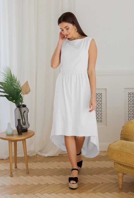 Платье Ладис Лайн 1347 белый размер 44-54 #4