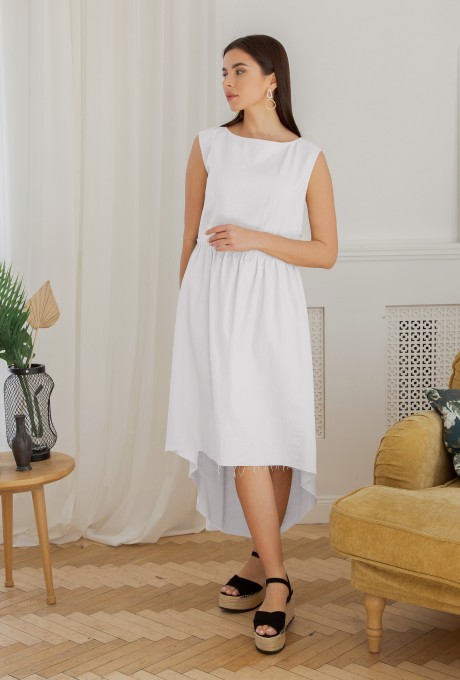 Платье Ладис Лайн 1347 белый размер 44-54 #5