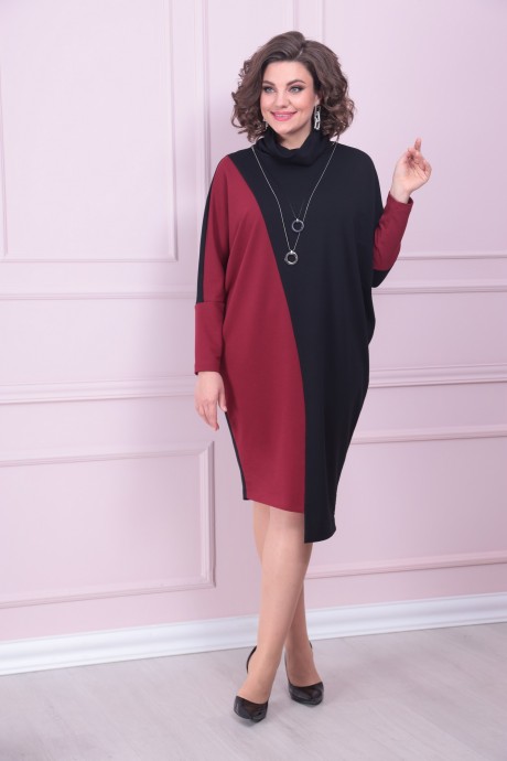 Платье Ладис Лайн 1422 бордовый размер  #1