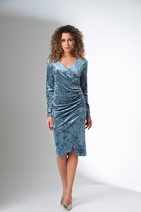 Вечернее платье Ладис Лайн В139 голубой размер 44-54 #2