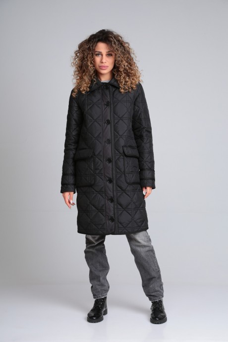 Пальто Ладис Лайн В148 черный размер 44-50 #1