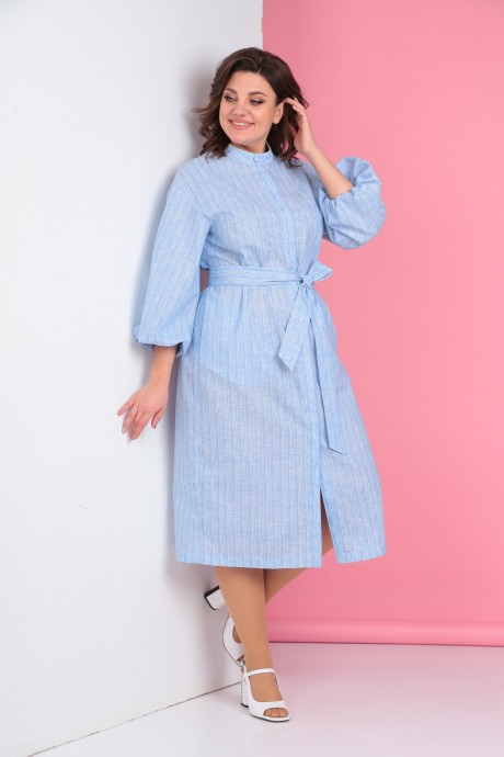 Платье Ладис Лайн 1283 голубой размер 44-54 #3