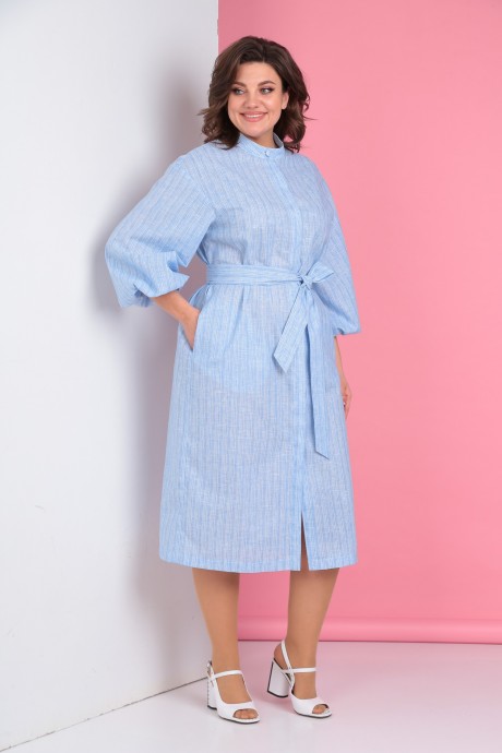 Платье Ладис Лайн 1283 голубой размер 44-54 #4