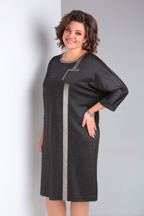 Платье Ладис Лайн 1477 мерцающий графит размер 50-58 #2
