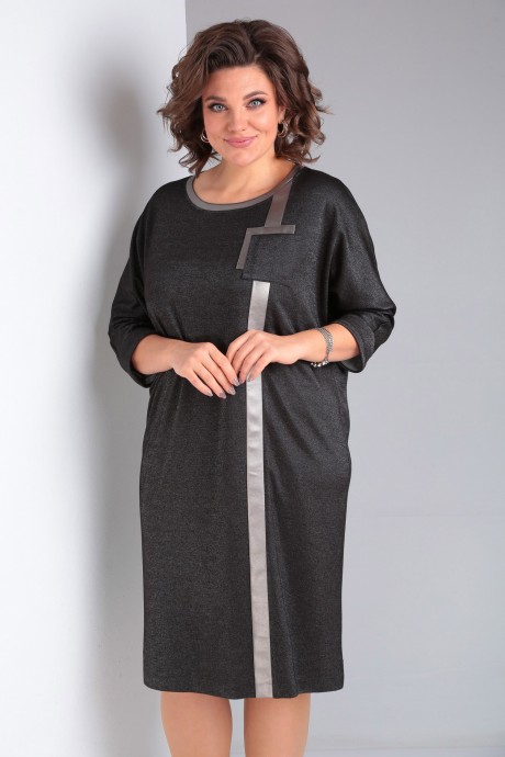 Платье Ладис Лайн 1477 мерцающий графит размер 50-58 #3