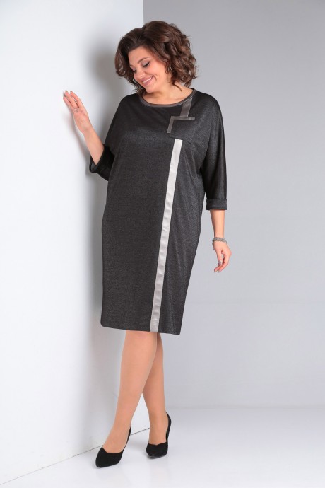 Платье Ладис Лайн 1477 мерцающий графит размер 50-58 #5