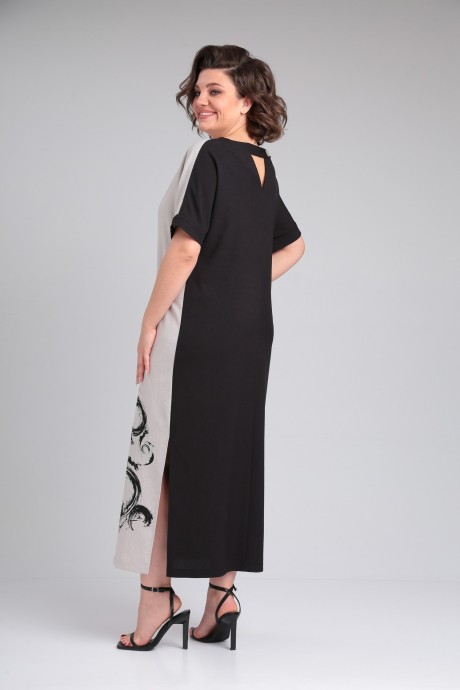 Платье Ладис Лайн 1494 натуральный, черный размер 50-60 #6
