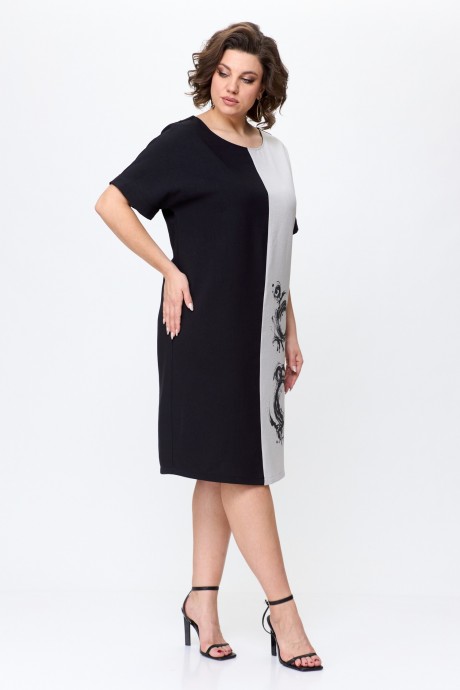 Платье Ладис Лайн 1495 натуральный, черный размер 50-60 #4