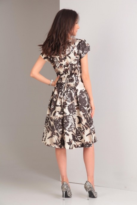 Платье TVIN 7028 бежево-коричневый размер 46-50 #4