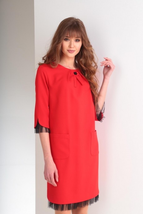 Платье TVIN 7390 красный размер 46-52 #4
