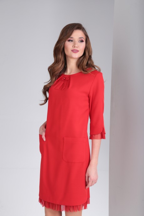 Платье TVIN 7390 с красной отделкой размер 46-52 #4