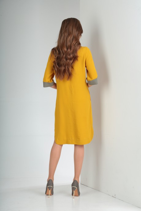 Платье TVIN 8095 горчица размер 46-50 #7