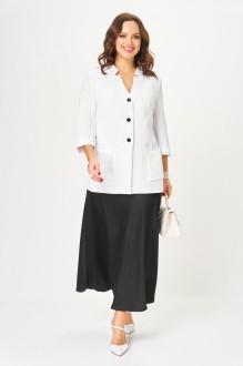 Юбочный костюм TVIN 7892 двойка белый+черный