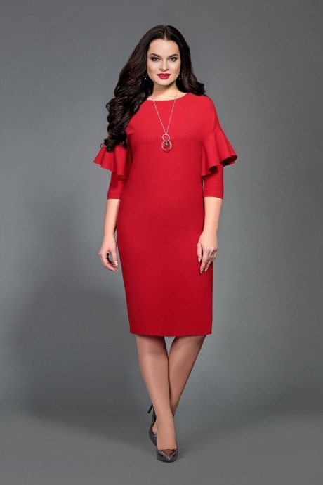 Вечернее платье Ольга Стиль С456 красный размер 50-54 #1