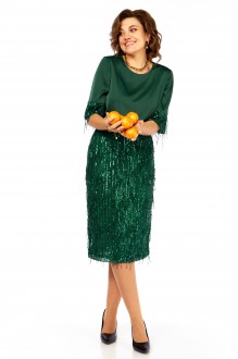 Вечернее платье Ольга Стиль С982 зеленый #1