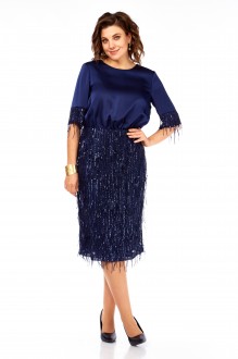 Вечернее платье Ольга Стиль С982 синий